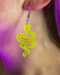 AE Neon Snake Acrylic Earrings -ravewonder shop 9 f513d263 e6a8 4c17 8250 f612c4082f79
