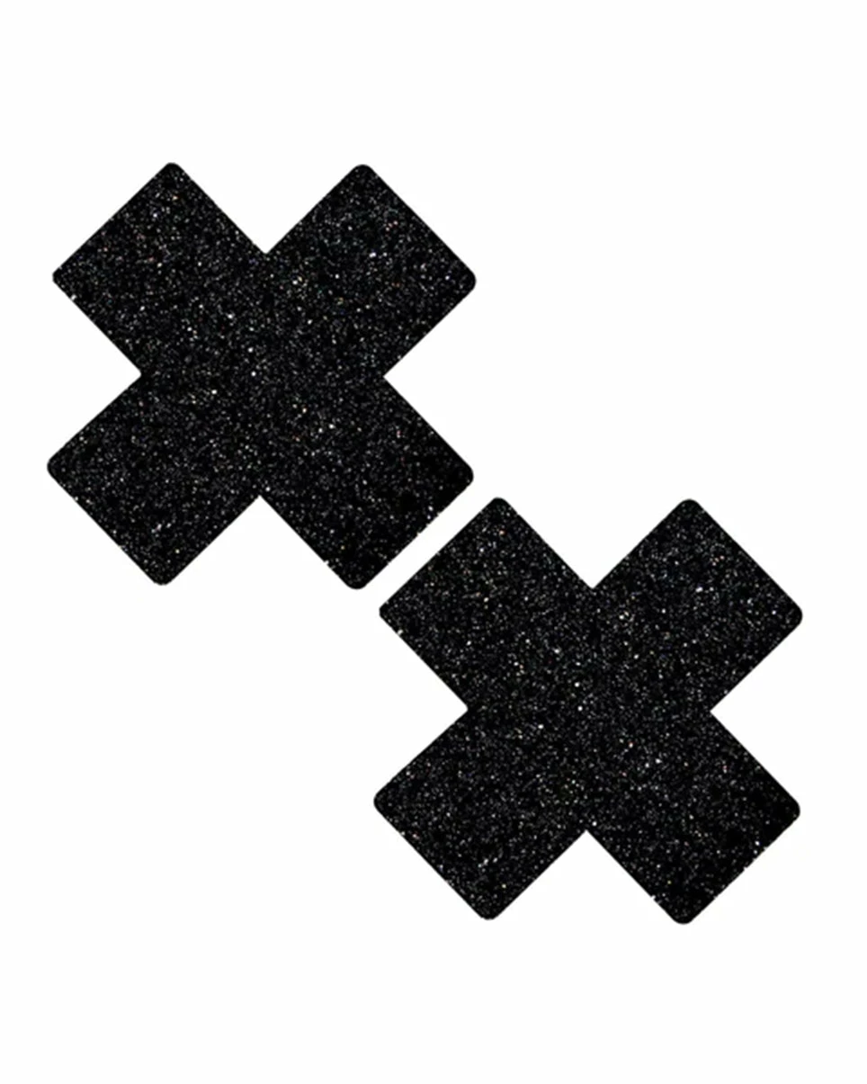 Neva Nude Black Malice Glitter X Pasties 2 Neva Nude Black Malice Glitter X Pasties - Image 2