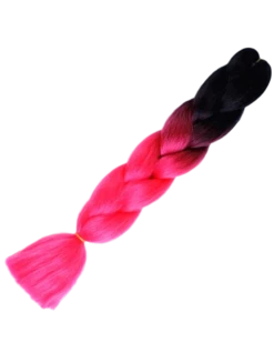 AE Ombre Black/Neon Pink Braiding Hair Extensions -ravewonder shop Black ombre clipped rev 1 e29d9774 3d0c 463d 8516 2c31536767fd