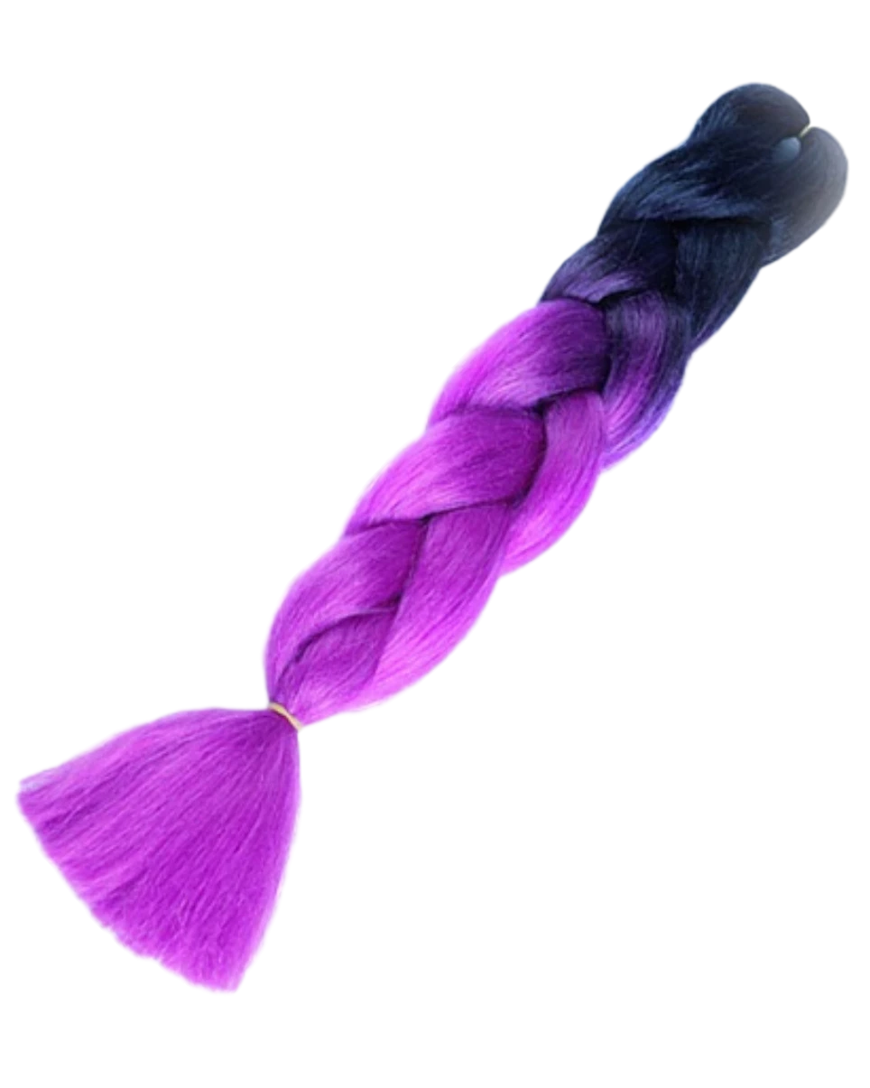 AE Ombre Black/Purple Braiding Hair Extensions 2 AE Ombre Black/Purple Braiding Hair Extensions - Image 2