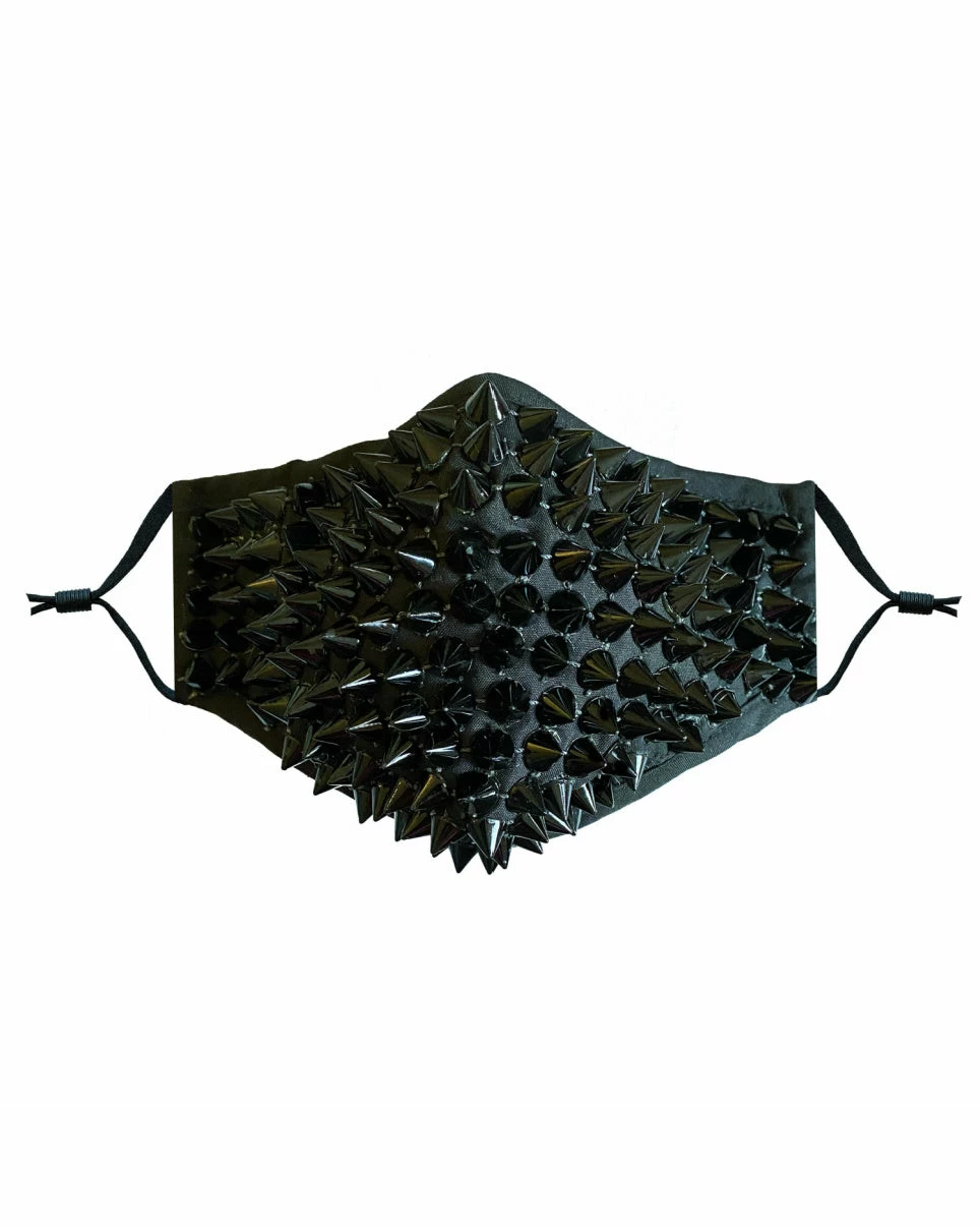 Neva Nude Black Wrath Stud Face Mask With Filter Pocket 1 Neva Nude Black Wrath Stud Face Mask With Filter Pocket