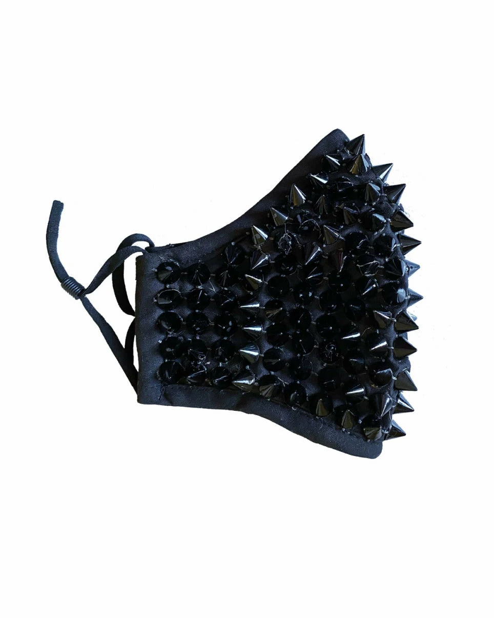 Neva Nude Black Wrath Stud Face Mask With Filter Pocket 2 Neva Nude Black Wrath Stud Face Mask With Filter Pocket - Image 2
