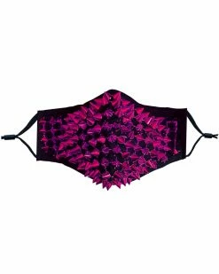 ravewonder shop 30 Neva Nude Pink Envy Wrath Stud Face Mask With Filter Pocket