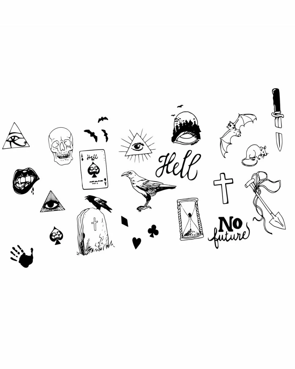 Neva Nude Grim Raver Giant Temporary Tattoo Pack 2 Neva Nude Grim Raver Giant Temporary Tattoo Pack - Image 2