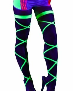 Shark Neon Yellow Black Light Leg Wraps