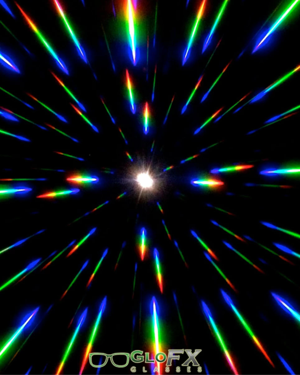 GloFX Black Diffraction Ski Goggles - Rainbow Gradient 4 GloFX Black Diffraction Ski Goggles - Rainbow Gradient - Image 2