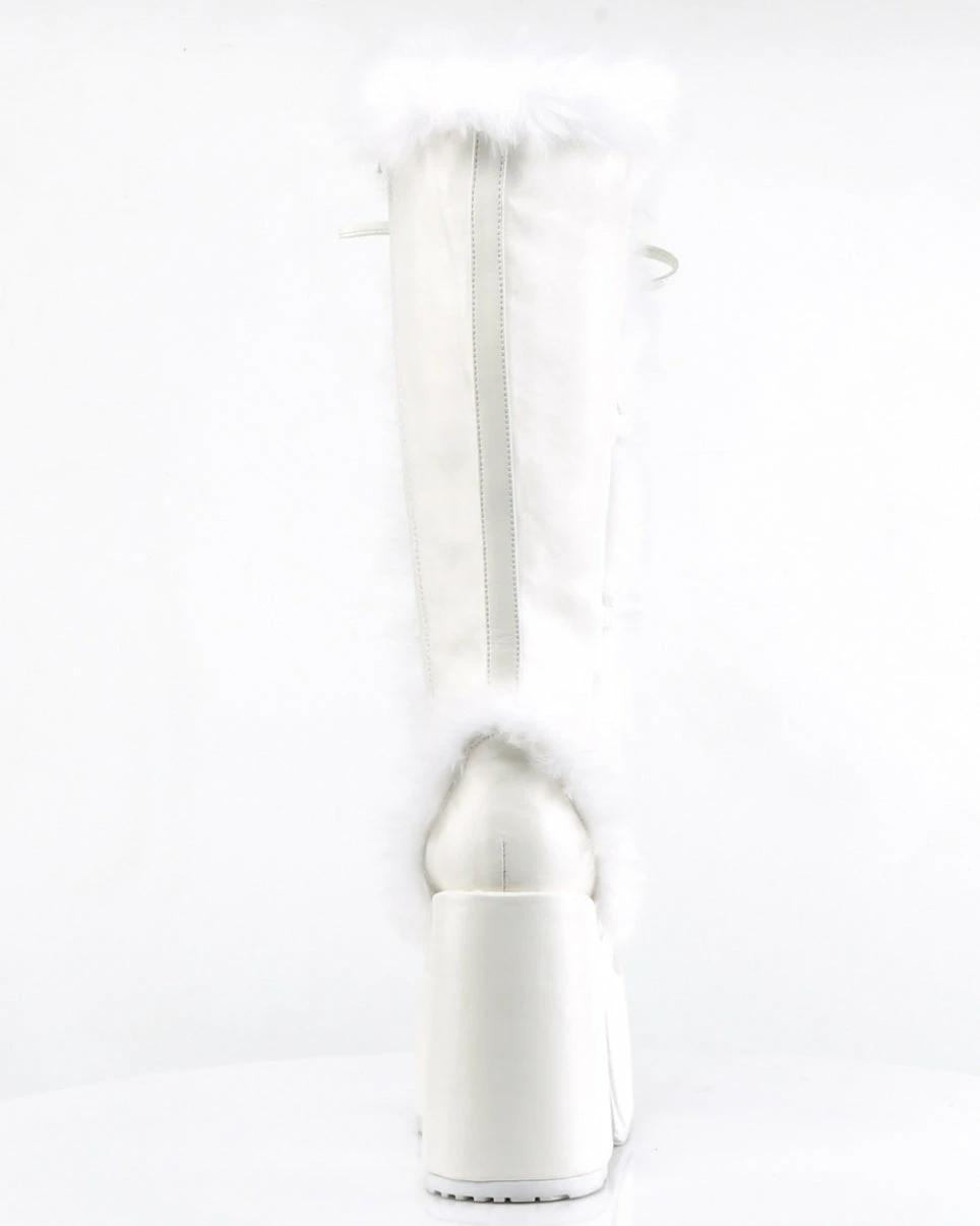Pleasers Demonia White Furry Winter Faux Fur Boots 11 Pleasers Demonia White Furry Winter Faux Fur Boots - Image 9