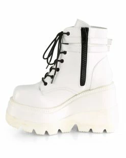 Pleasers Demonia White Stacked Wedge Platform Ankle Boots -ravewonder shop Blank 964 x 1205 a530a4ac 9c50 4731 a65e d75acad07ea7
