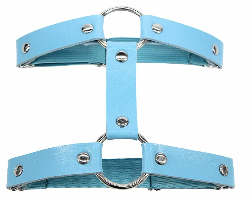 AE 1pc Miss Behaved Dual-Strap Faux Leather O-Ring Leg Garter 11 AE 1pc Miss Behaved Dual-Strap Faux Leather O-Ring Leg Garter - Image 11