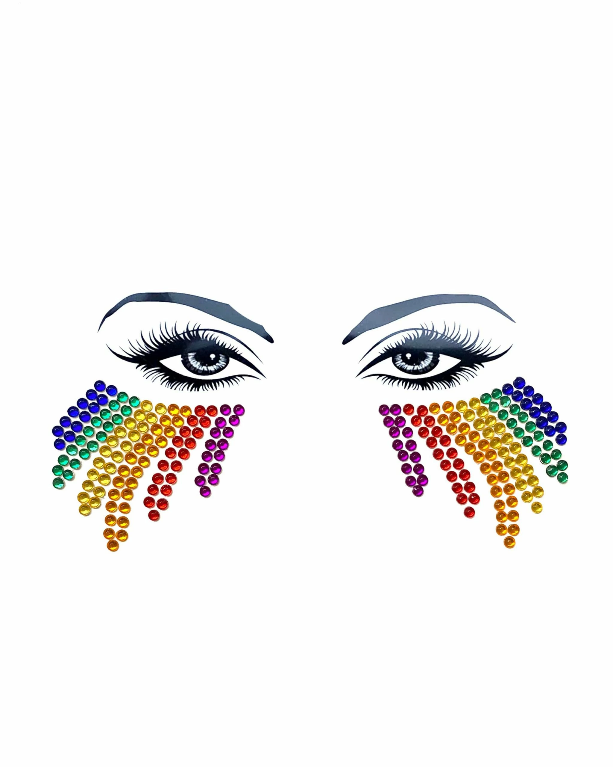 Neva Nude Rainbow Tears Crystal Face Jewels 2 Neva Nude Rainbow Tears Crystal Face Jewels - Image 2