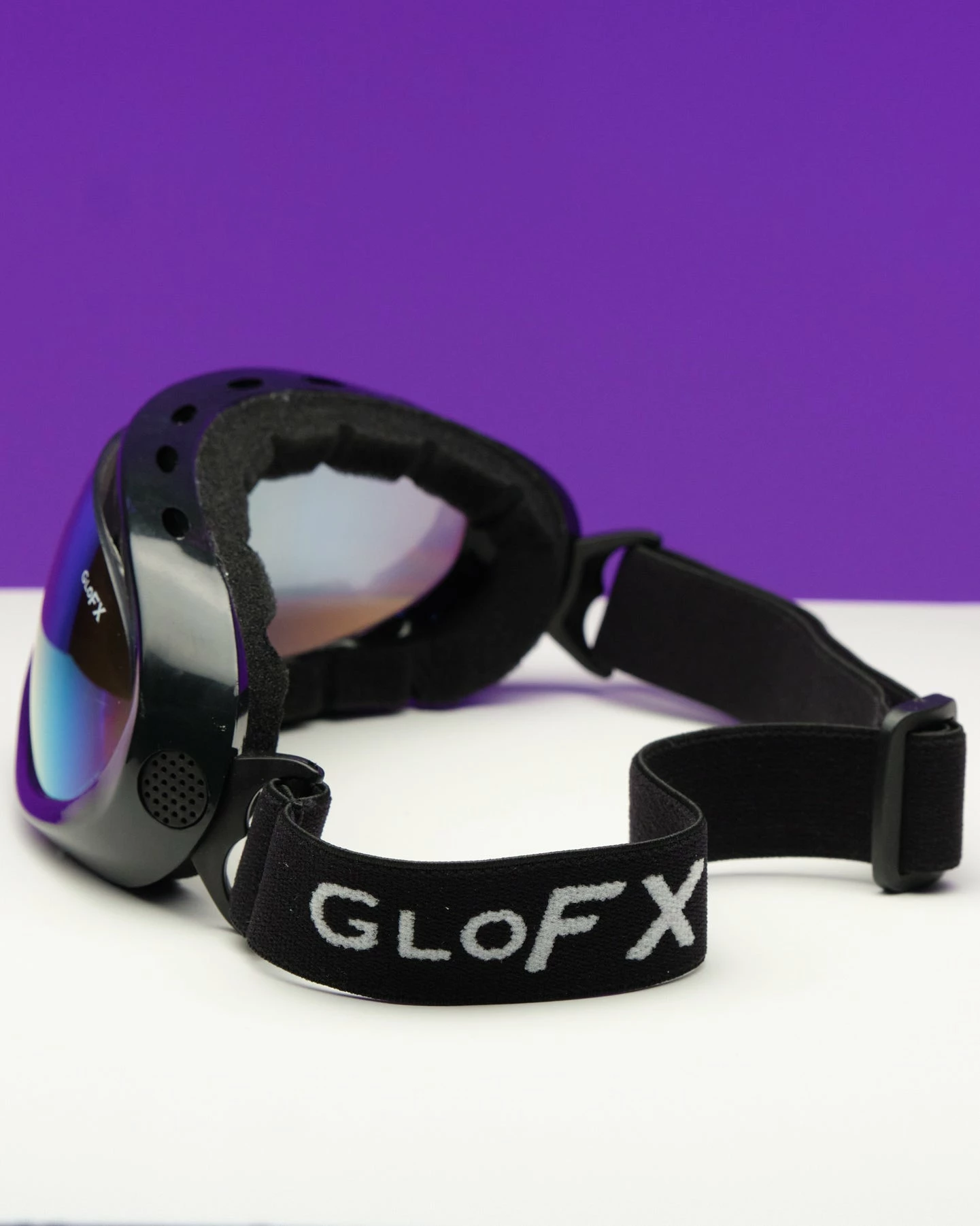 GloFX Black Diffraction Ski Goggles - Rainbow Gradient 5 GloFX Black Diffraction Ski Goggles - Rainbow Gradient - Image 3