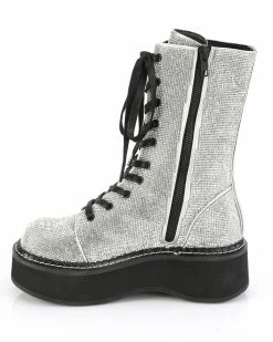 Pleasers Demonia Emily Rhinestone Combat Boots 18 Pleasers Demonia Emily Rhinestone Combat Boots -ravewonder shop EMILY 362 SVL RS05