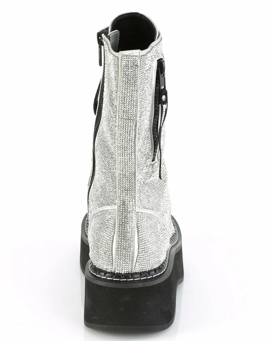 Pleasers Demonia Emily Rhinestone Combat Boots 11 Pleasers Demonia Emily Rhinestone Combat Boots - Image 9