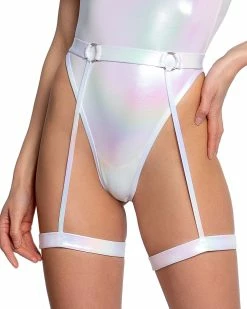 J. Valentine Python Shimmer Ring Garter -ravewonder shop FR131 WHT FR136 WHT FRONT 2