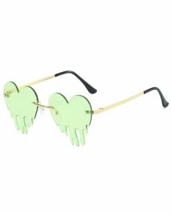 AE Heart Drip Sunglasses -ravewonder shop GREEN f3059057 f4a2 48e9 8a78 4a1d620534df