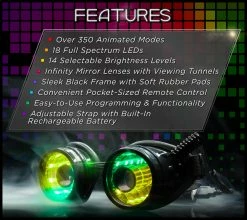 GloFX Pixel Pro Infinite Portal Goggles -ravewonder shop GloFX Pixel Pro Infinite Portal Goggles Admat 2 Features