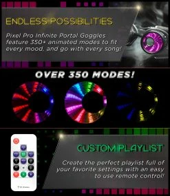 GloFX Pixel Pro Infinite Portal Goggles -ravewonder shop GloFX Pixel Pro Infinite Portal Goggles Admat Endless Possibilities 2