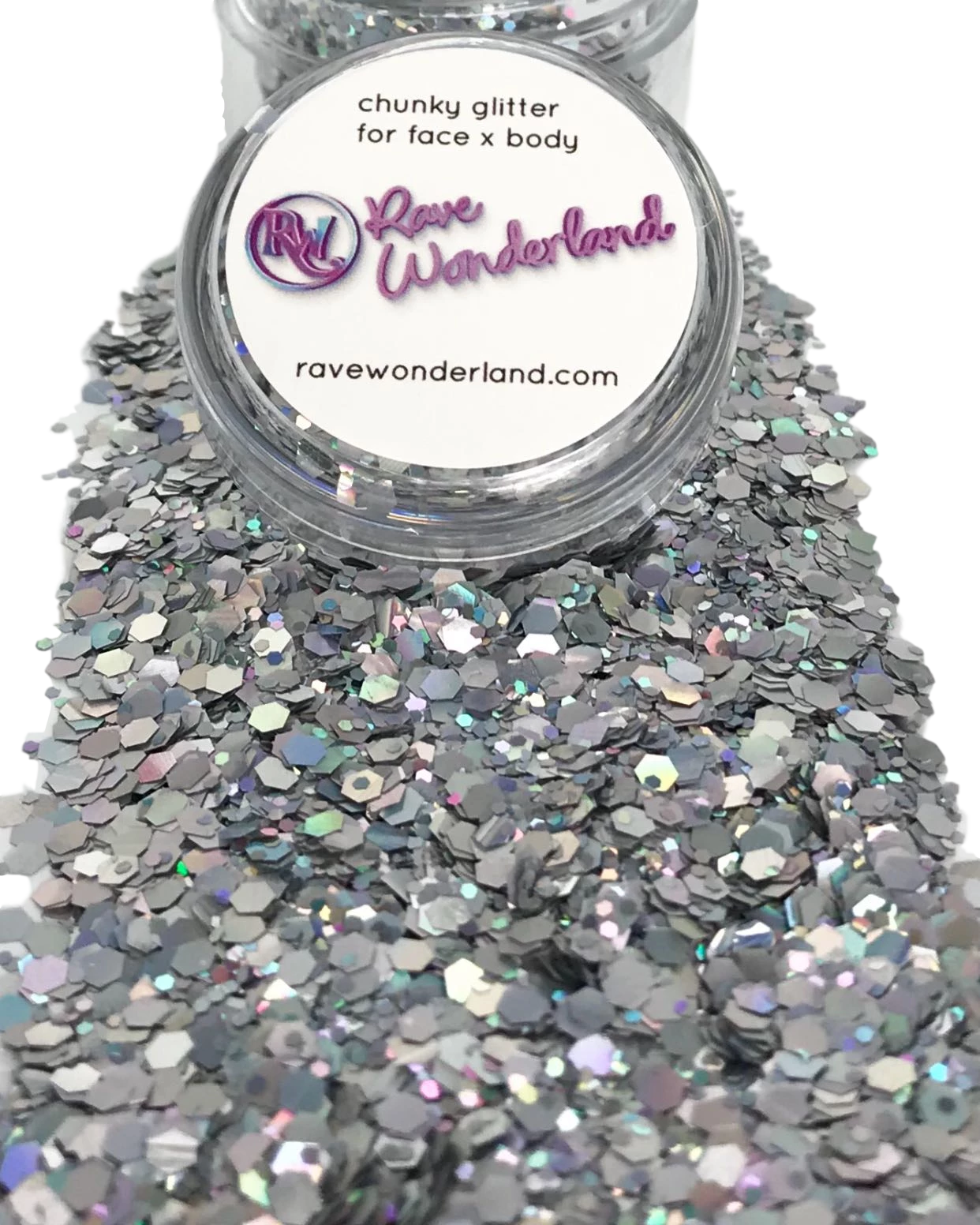 Xucai Silver Chunk Body And Face Festival Glitter (20 Or 30 Grams) 2 Xucai Silver Chunk Body And Face Festival Glitter (20 Or 30 Grams) - Image 2