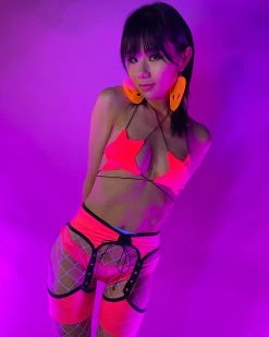 AE Not Alone Alien Head Neon Blacklight PVC Earrings -ravewonder shop Photo Feb 09 4 24 01 PM