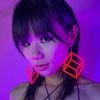 AE Cubed In Neon PVC Earrings