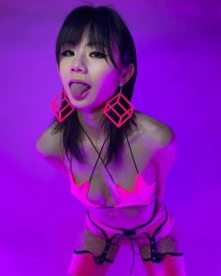 AE Cubed In Neon PVC Earrings 14 AE Cubed In Neon PVC Earrings -ravewonder shop Photo Feb 09 4 37 36 PM