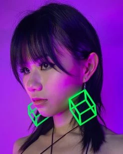 AE Cubed In Neon PVC Earrings 11 AE Cubed In Neon PVC Earrings -ravewonder shop Photo Feb 09 4 39 14 PM