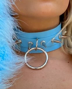 AE Spiked & Studded O-Ring Faux Leather Choker -ravewonder shop Photo Sep 01 2 10 18 PM 2