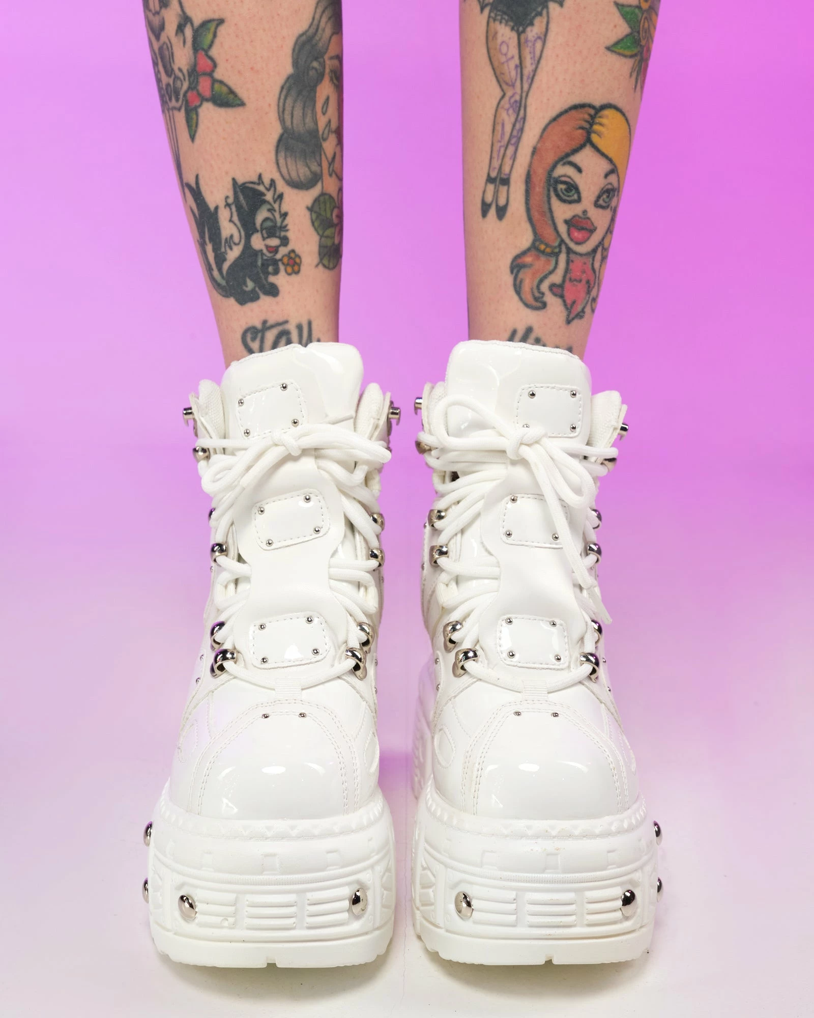 Anthony Wang White Sky High Wedge Sneakers 5 Anthony Wang White Sky High Wedge Sneakers - Image 3