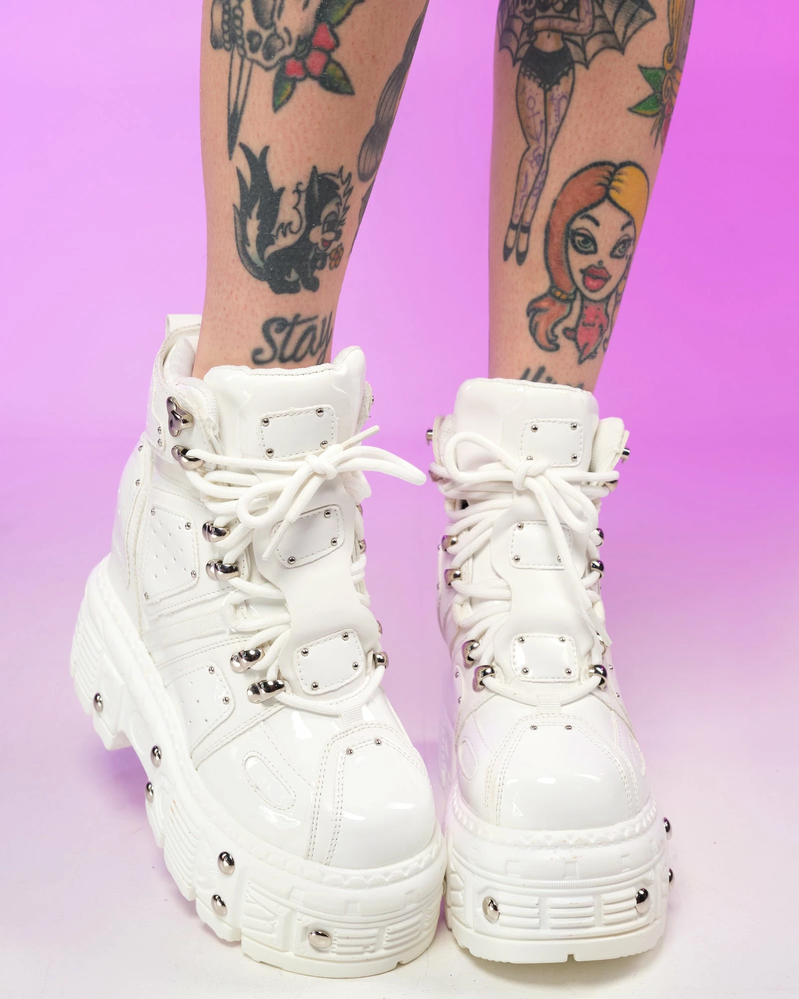 Anthony Wang White Sky High Wedge Sneakers 3 Anthony Wang White Sky High Wedge Sneakers