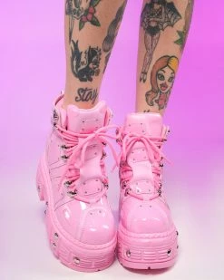 Anthony Wang Pink Sky High Wedge Sneakers