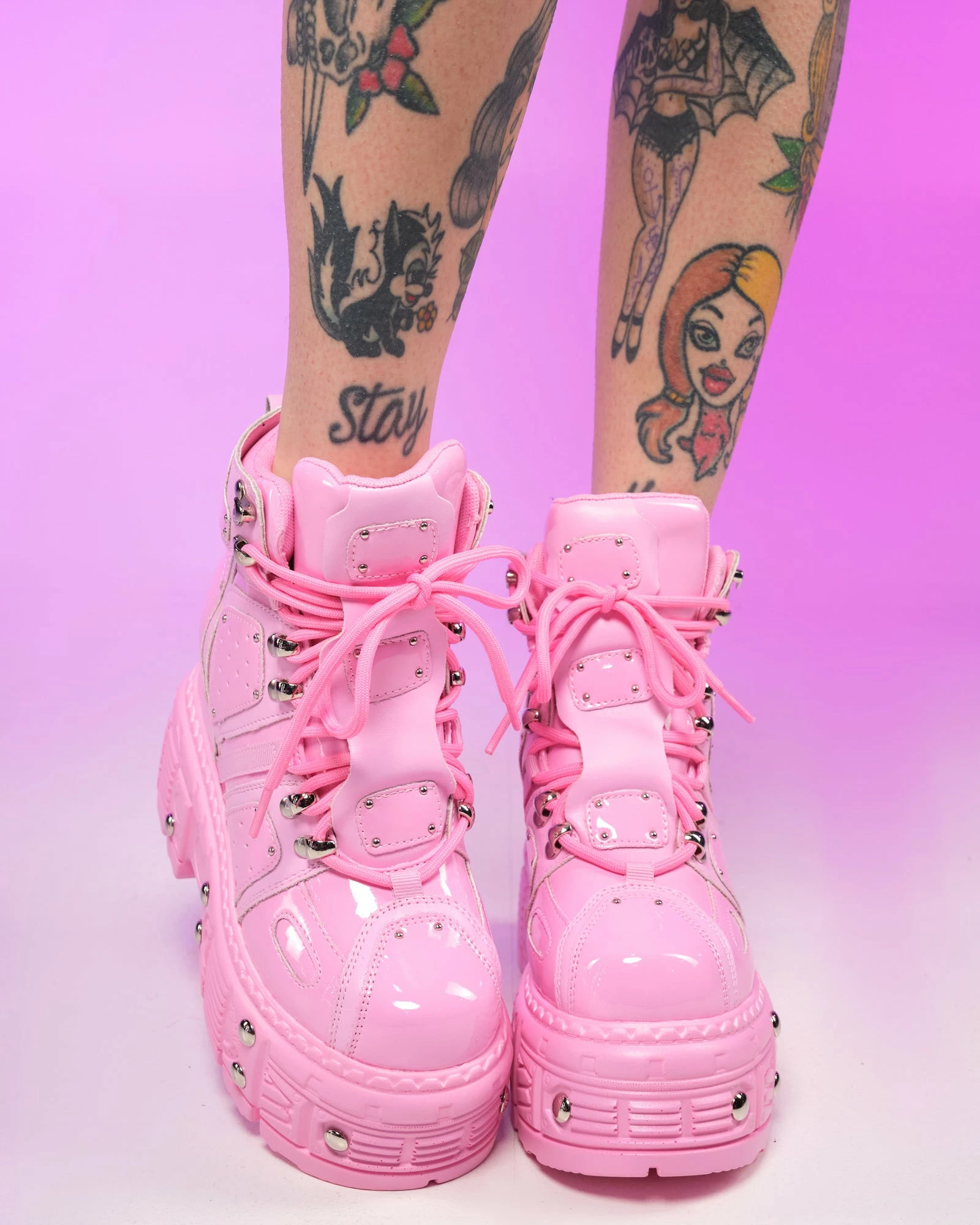 Anthony Wang Pink Sky High Wedge Sneakers 3 Anthony Wang Pink Sky High Wedge Sneakers