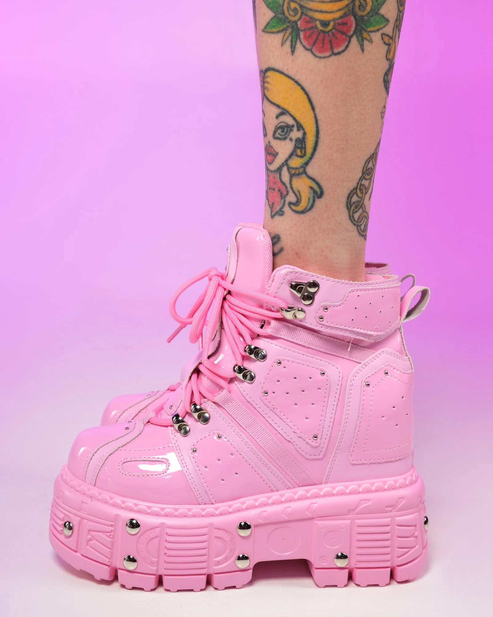 Anthony Wang Pink Sky High Wedge Sneakers 4 Anthony Wang Pink Sky High Wedge Sneakers - Image 2