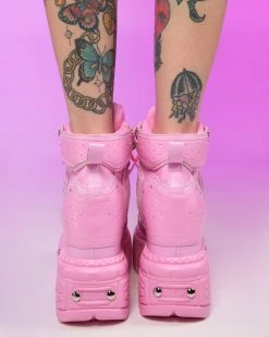 Anthony Wang Pink Sky High Wedge Sneakers 9 Anthony Wang Pink Sky High Wedge Sneakers -ravewonder shop RW 011123 118