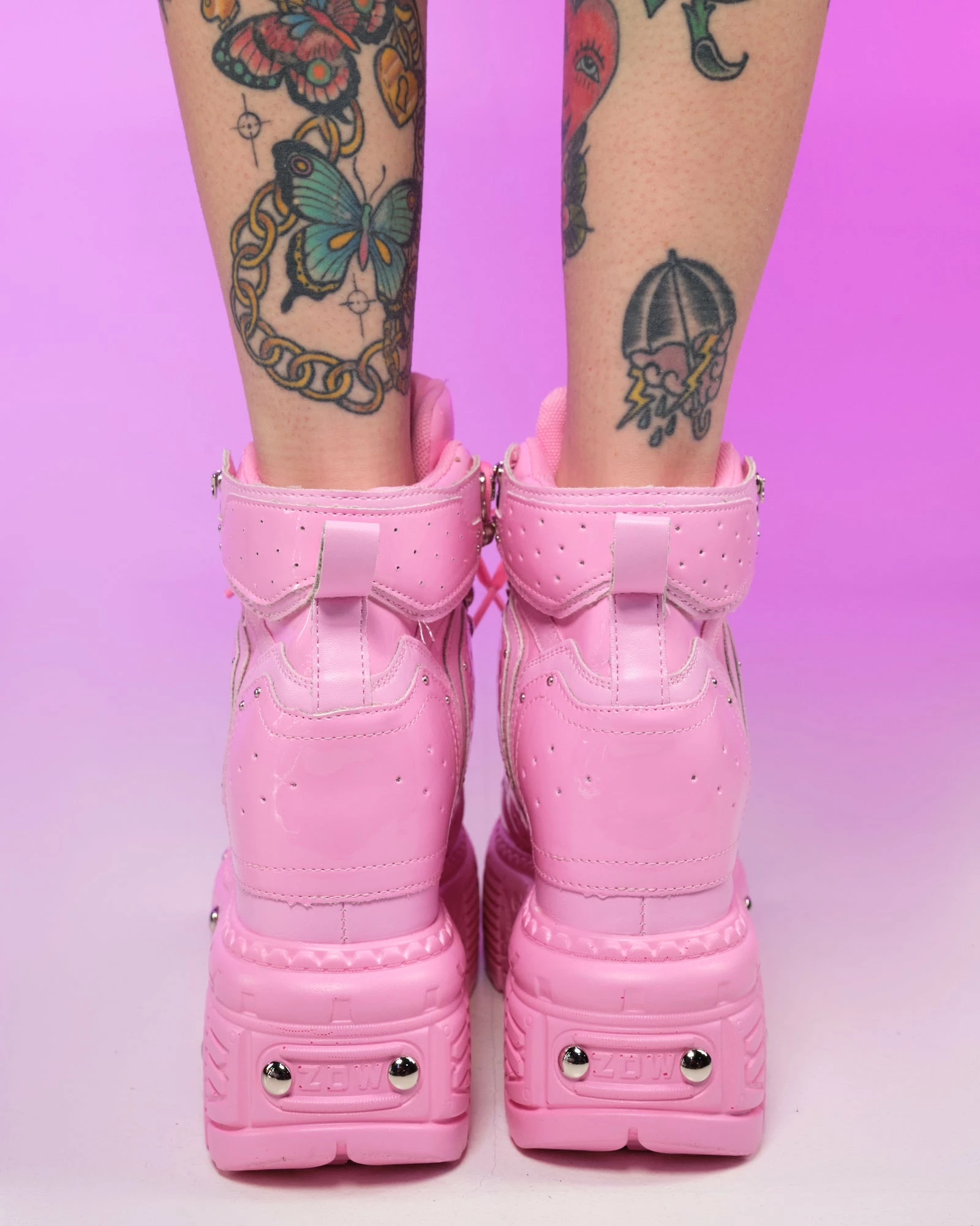 Anthony Wang Pink Sky High Wedge Sneakers 6 Anthony Wang Pink Sky High Wedge Sneakers - Image 4