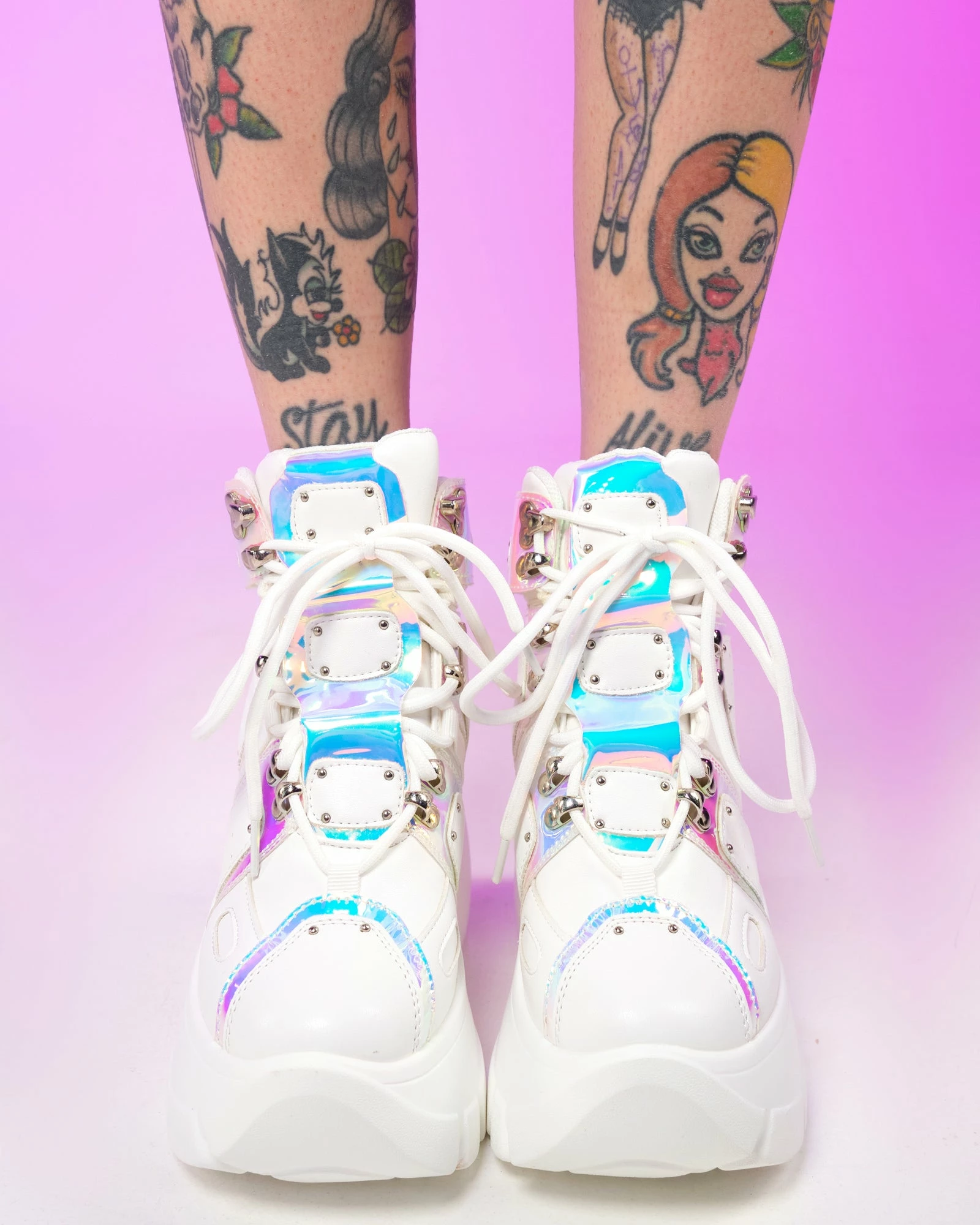 Anthony Wang White Passion Fruit Wedge Sneakers 5 Anthony Wang White Passion Fruit Wedge Sneakers - Image 3