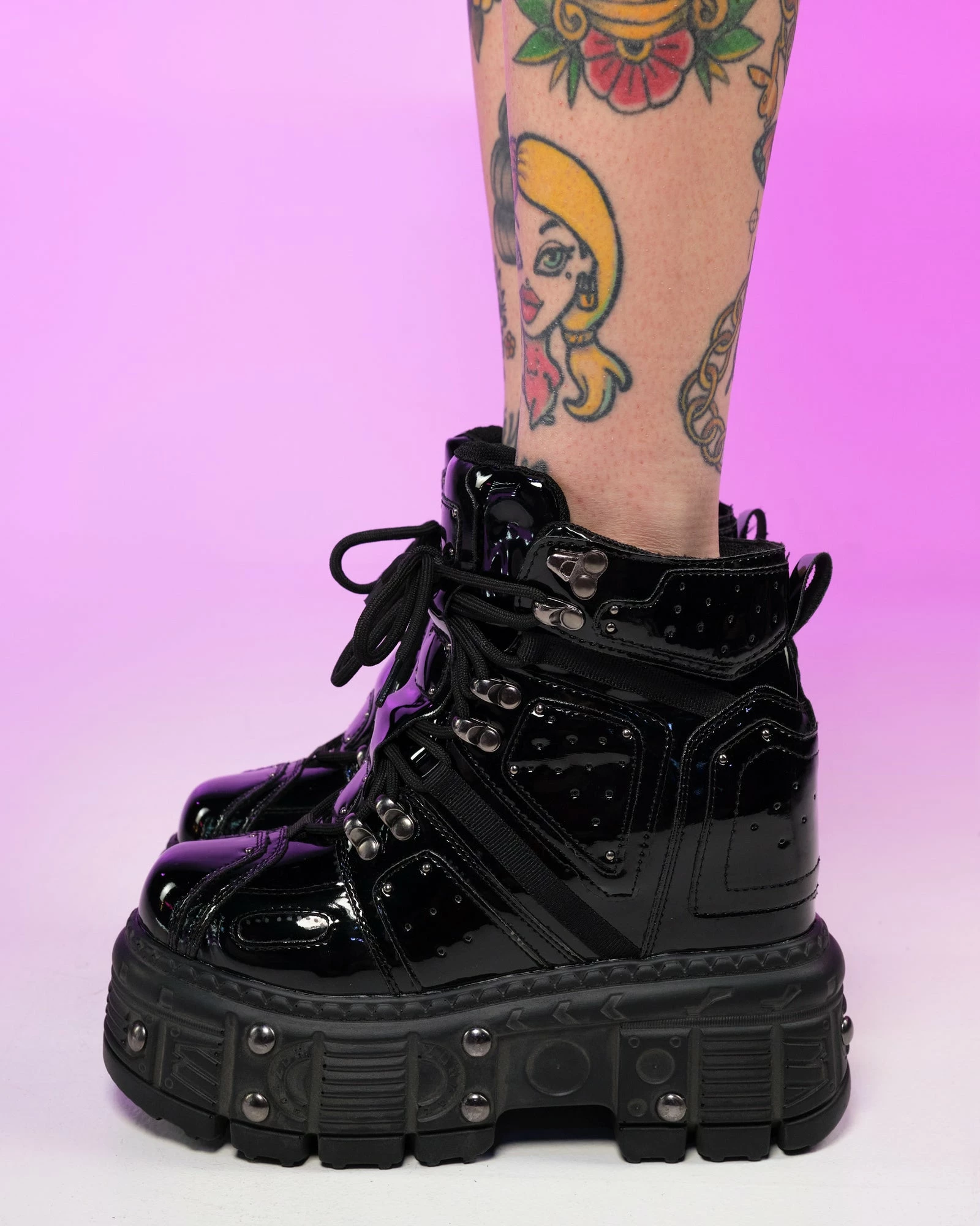 Anthony Wang Black Sky High Wedge Sneakers 4 Anthony Wang Black Sky High Wedge Sneakers - Image 2