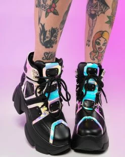 Anthony Wang Black Passion Fruit Wedge Sneakers