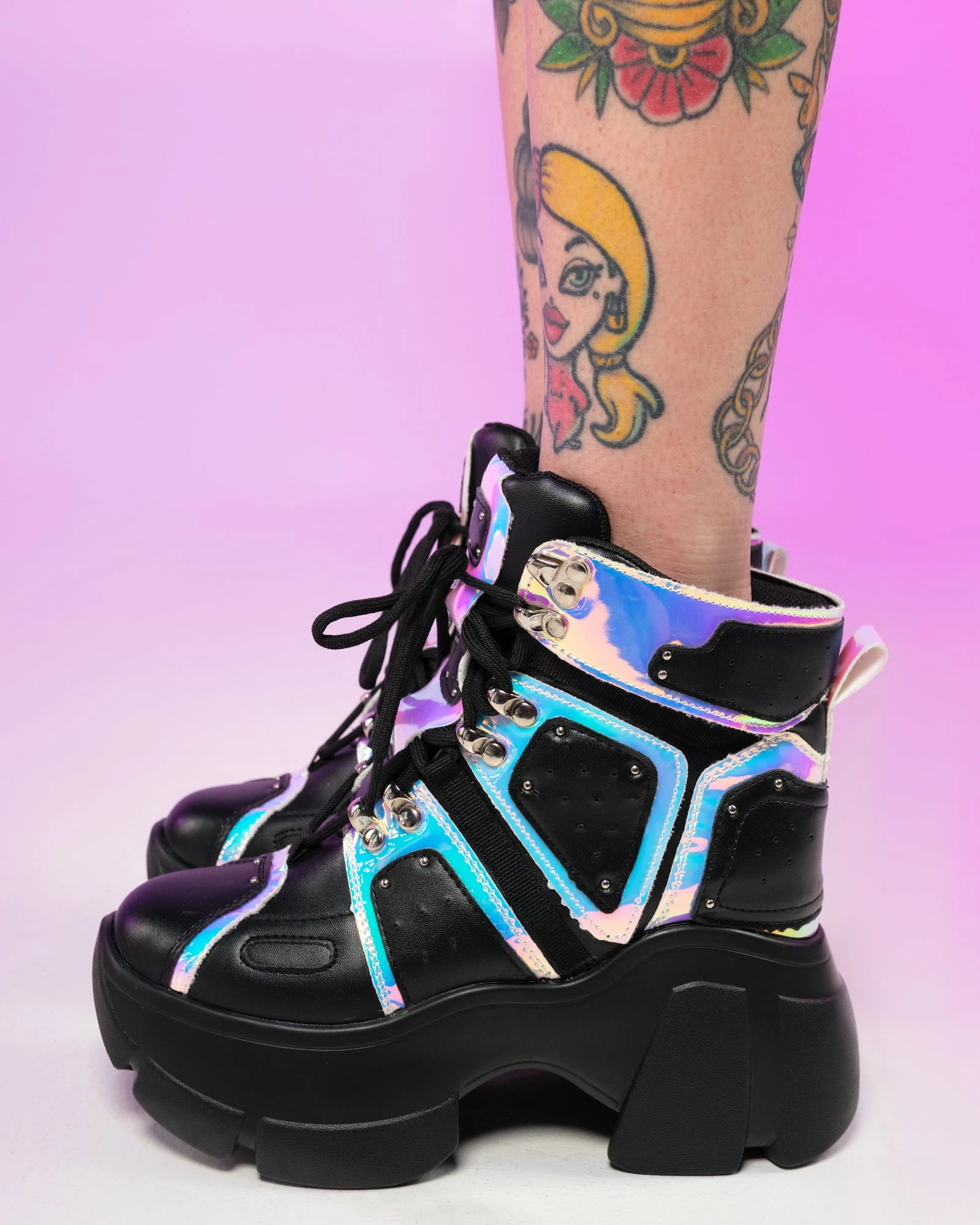 Anthony Wang Black Passion Fruit Wedge Sneakers 4 Anthony Wang Black Passion Fruit Wedge Sneakers - Image 2