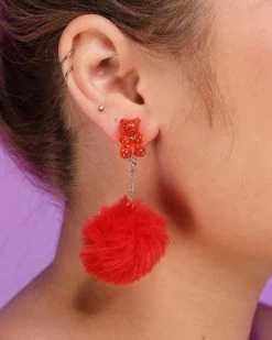 AE Your Teddy Gummy Bear Plush Earrings -ravewonder shop RW 061322 459