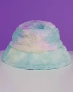 AE Tie Dye Plush Furry Bucket Hat -ravewonder shop RW 070622 217