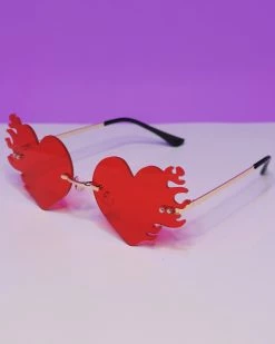 AE Heart On Fire Sunglasses -ravewonder shop RW 070822 258