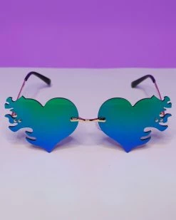 AE Heart On Fire Sunglasses -ravewonder shop RW 070822 260