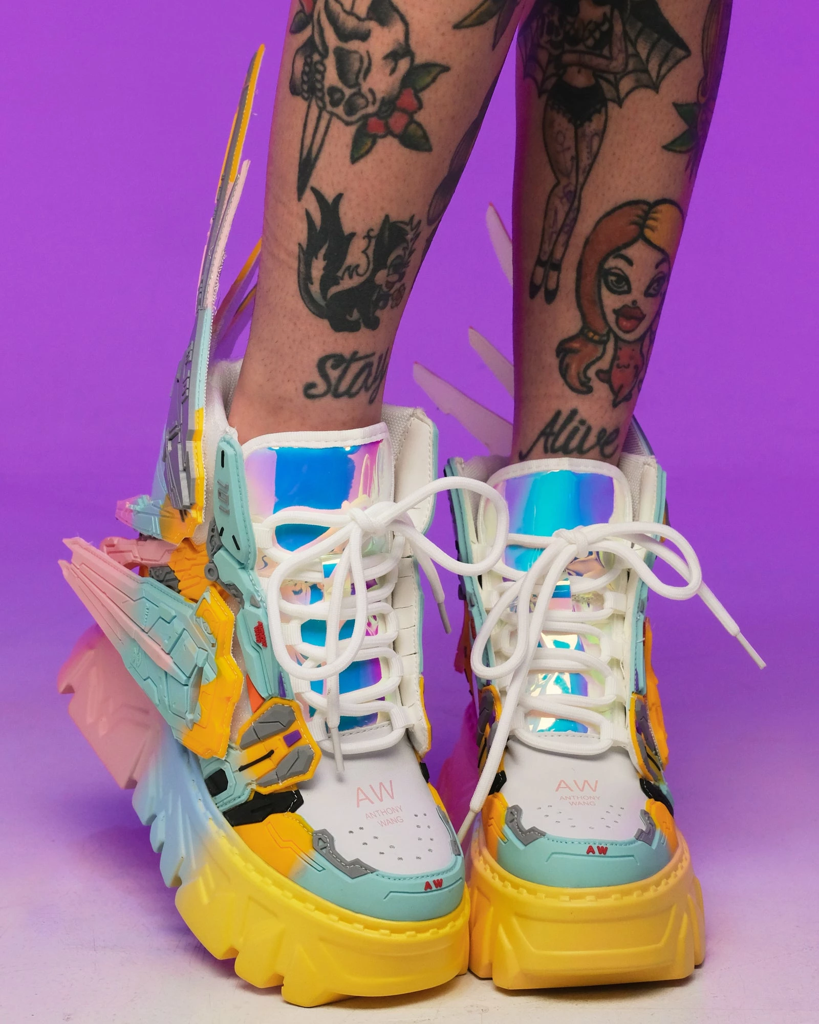 Anthony Wang Robo Kid Platform Wedge Sneakers 7 Anthony Wang Robo Kid Platform Wedge Sneakers - Image 5