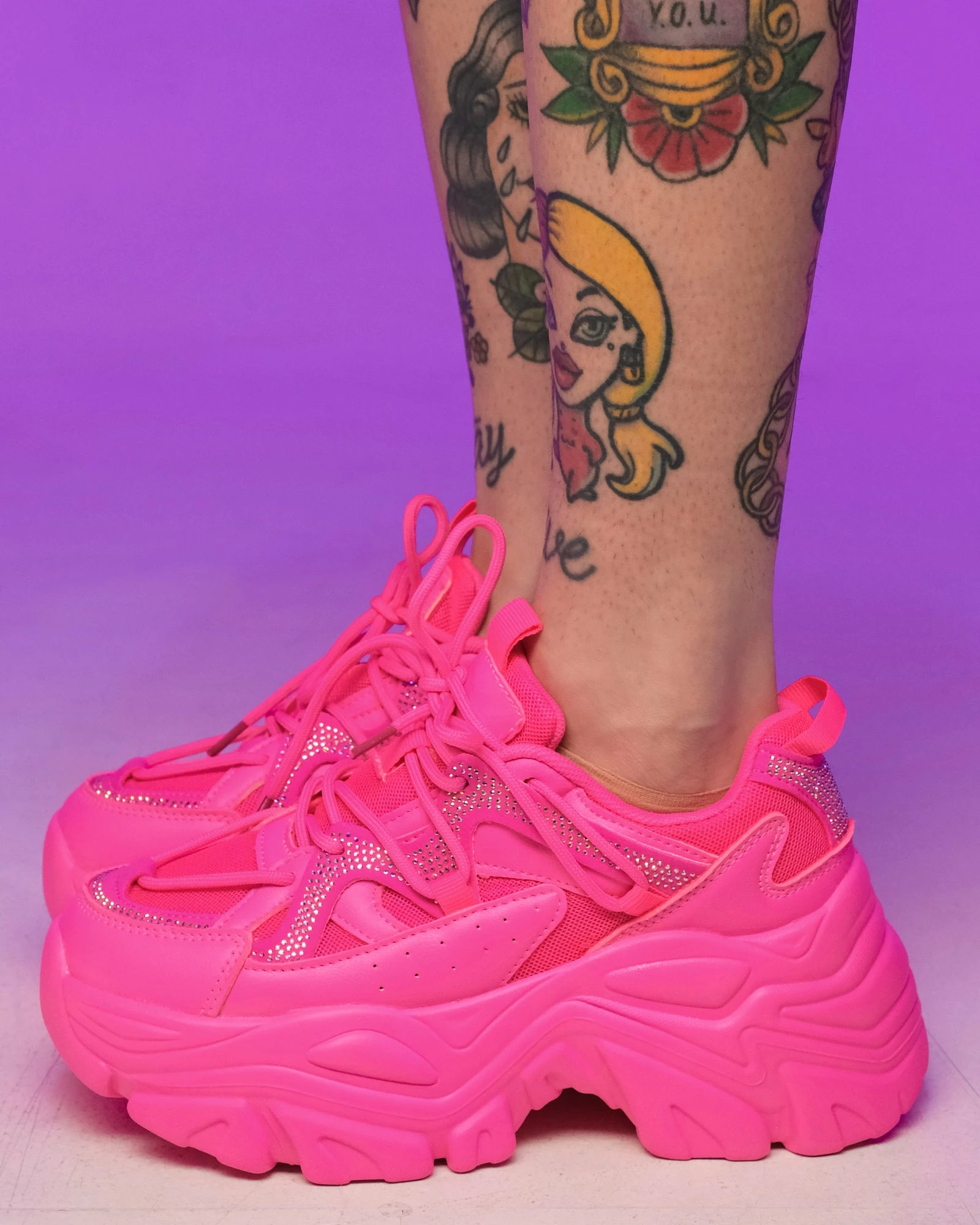 Berness Shoes Hot Pink Steppin' Out Sneakers 3 Berness Shoes Hot Pink Steppin' Out Sneakers