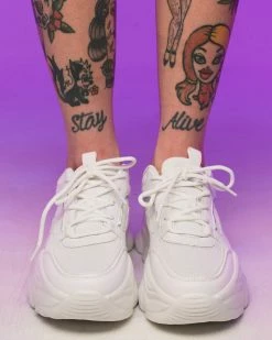 Berness Shoes White Hanna Sneakers -ravewonder shop RW 071422 211