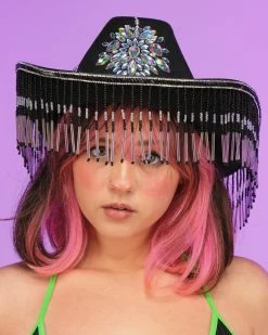 KBW Night Rider Fringe Cowboy Hat -ravewonder shop RW 071922 964