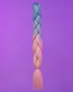 AE Ombre Light Blue/Light Pink Braiding Hair Extensions