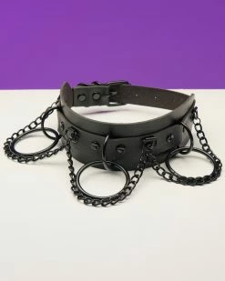 AE Chain Jane Faux Leather Choker