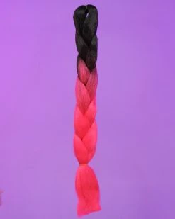 AE Ombre Black/Neon Pink Braiding Hair Extensions