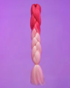AE Ombre Hot Pink/Light Pink Braiding Hair Extensions